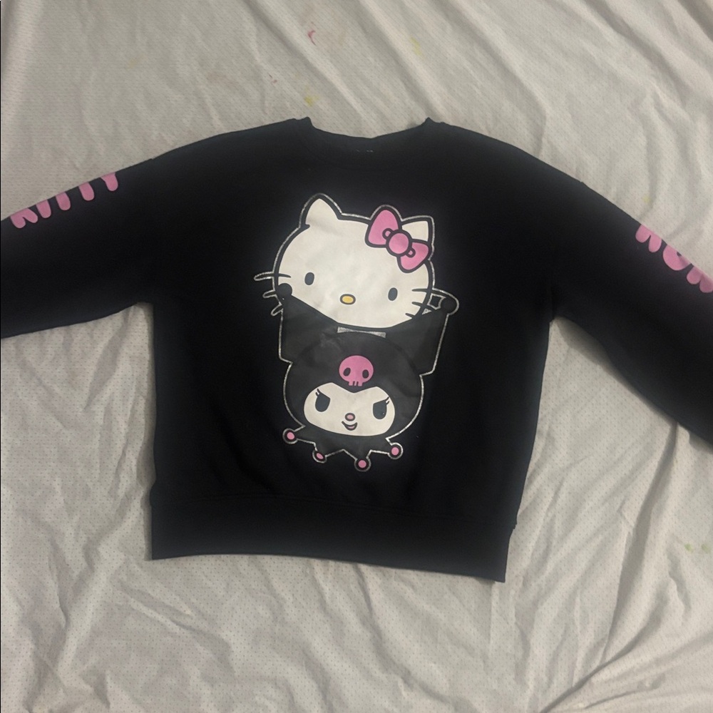 Hello Kitty Black Sweatshirt with Pink Accents
Only wear once